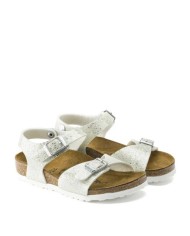 BIRKENSTOCK SANDALO BIMBA RIO KIDS PLAIN SPARK WHITE 1015658