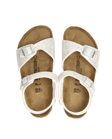 BIRKENSTOCK SANDALO BIMBA RIO KIDS PLAIN SPARK WHITE 1015658