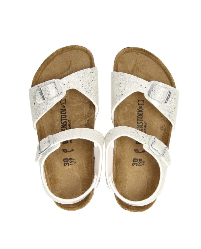 BIRKENSTOCK SANDALO BIMBA RIO KIDS PLAIN SPARK WHITE 1015658