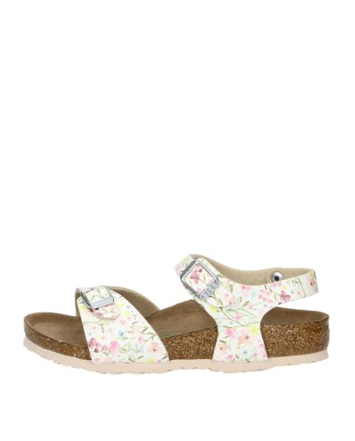BIRKENSTOCK SANDALO BIMBA RIO KIDS FLOWER WHITE 1018800