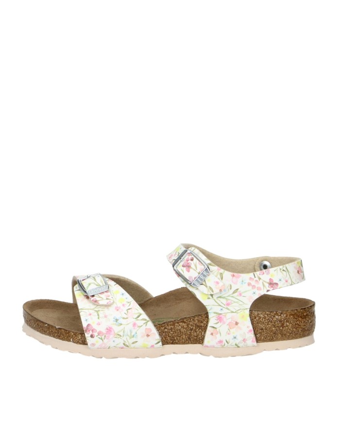 BIRKENSTOCK SANDALO BIMBA RIO KIDS FLOWER WHITE 1018800