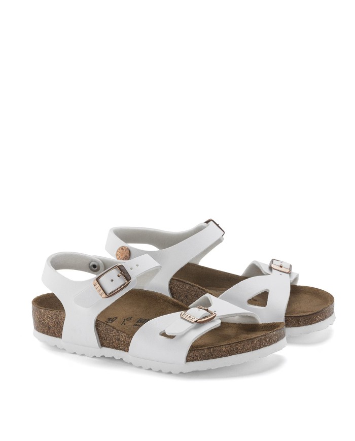 BIRKENSTOCK SANDALO BIMBA RIO KIDS WHITE 1024374