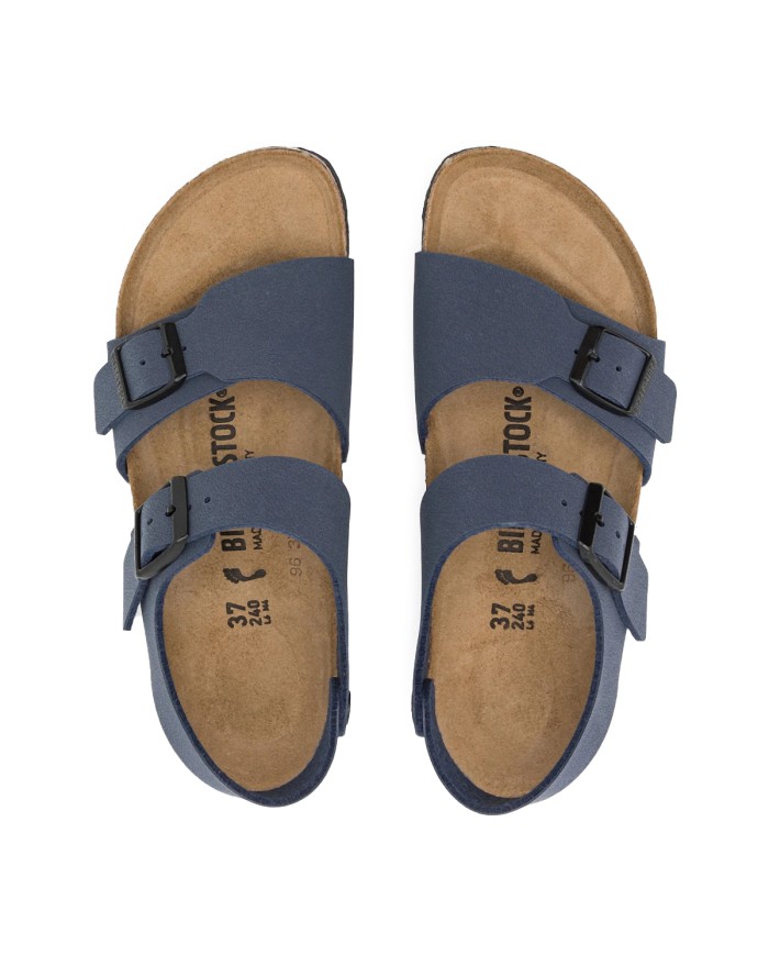 BIRKENSTOCK SANDALO BIMBO NEW YORK KIDS NUBUCK NAVY 087773