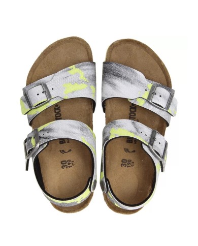 BIRKENSTOCK SANDALO BIMBO NEW YORK CITY KIDS CAMOUFLAGE YELLOW 1003229
