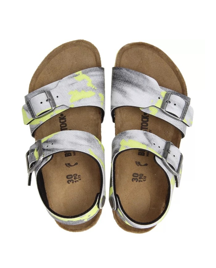 BIRKENSTOCK SANDALO BIMBO NEW YORK CITY KIDS CAMOUFLAGE YELLOW 1003229