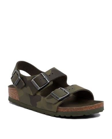 BIRKENSTOCK SANDALO BIMBO MILANO CAMOUFLAGE GREEN DESERT 1014590