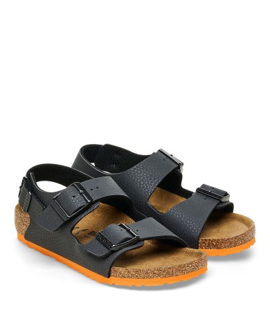BIRKENSTOCK SANDALO BIMBO MILANO KIDS DESERT BLACK 1026878