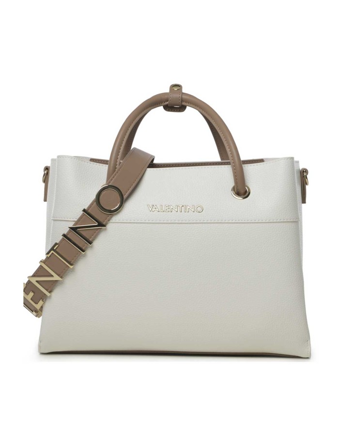 VALENTINO MARIO HAND BAG CON TRACOLLA ALEXIA BIANCO/CUOIO 125