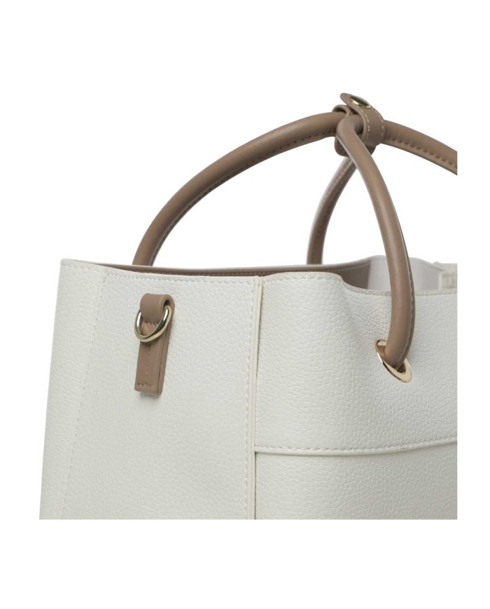 VALENTINO MARIO HAND BAG CON TRACOLLA ALEXIA BIANCO/CUOIO 125