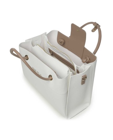 VALENTINO MARIO HAND BAG CON TRACOLLA ALEXIA BIANCO/CUOIO 125