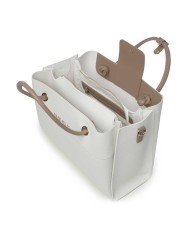 VALENTINO MARIO HAND BAG CON TRACOLLA ALEXIA BIANCO/CUOIO 125