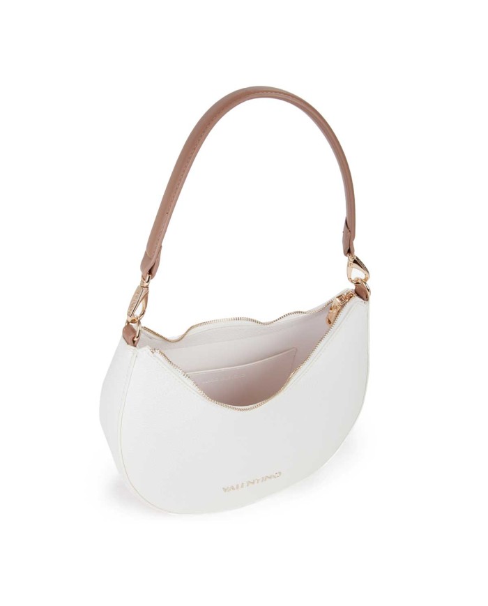 VALENTINO MARIO HOBO BAG ALEXIA CON TRACOLLA  BIANCO/CUOIO  125