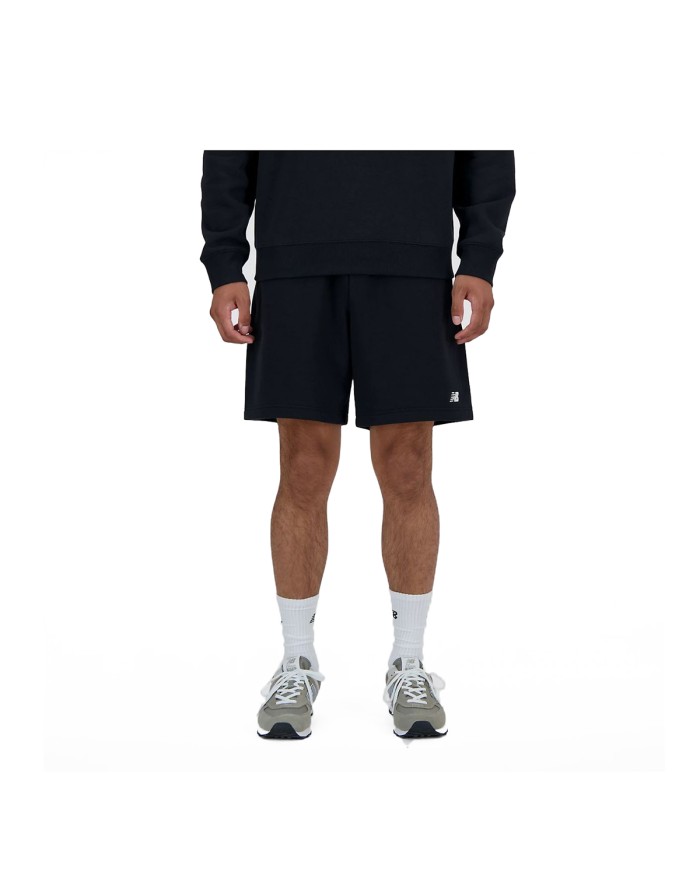 NEW BALANCE BERMUDA SPORTIVI UOMO FRENCH TERRY SHORT SMALL LOGO BLACK MS41520BK 125