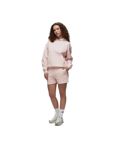NEW BALANCE BERMUDA SPORTIVI DONNA ESSENTIALS FRENCH TERRY SHORT SMALL LOGO ROSE SUGAR WS41500RSG 125