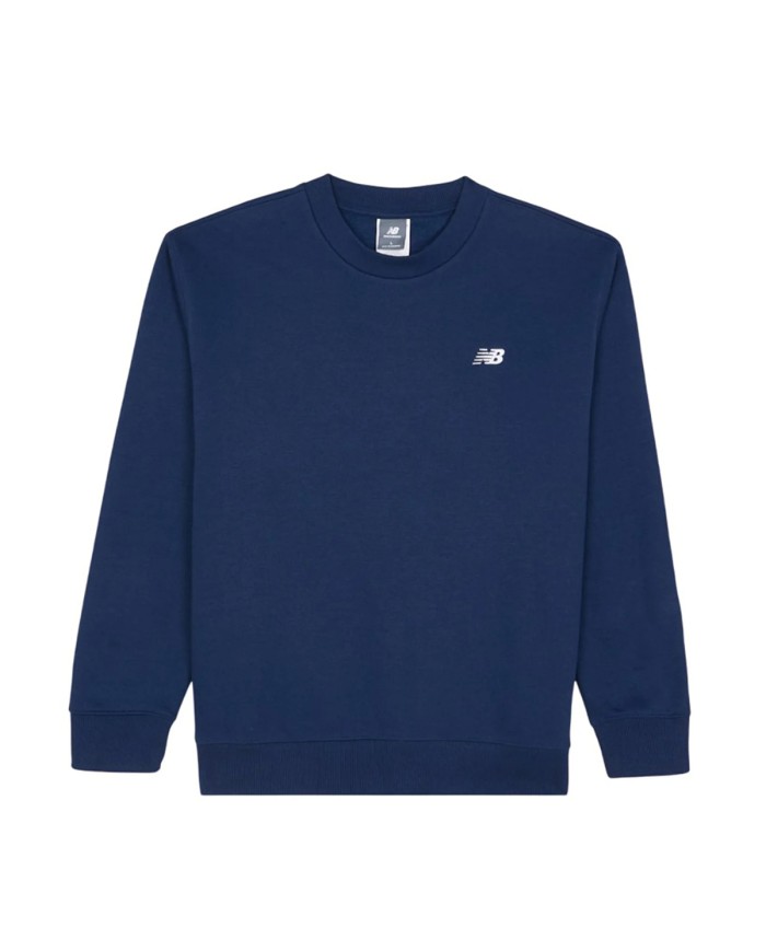 NEW BALANCE FELPA UOMO FRENCH TERRY SMALL LOGO CREW NAVY MT41507BK 125