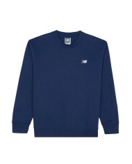 NEW BALANCE FELPA UOMO FRENCH TERRY SMALL LOGO CREW NAVY MT41507BK 125