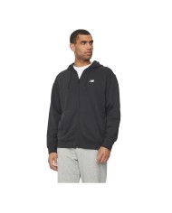 NEW BALANCE FELPA UOMO STACKED LOGO FRENCH TERRY FULL ZIP HOODIE BLACK MJ41501BK 125