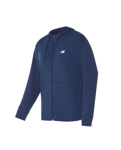 NEW BALANCE FELPA UOMO STACKED LOGO FRENCH TERRY FULL ZIP HOODIE NAVY MJ41501BK 125