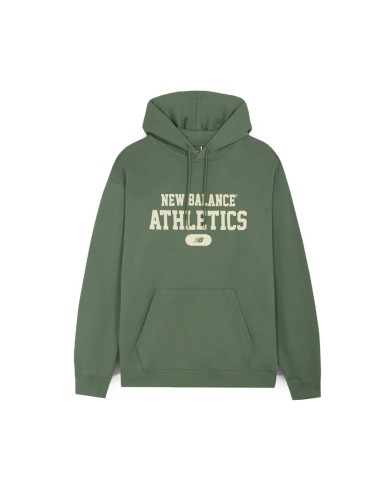 NEW BALANCE FELPA UOMO FRENCH TERRY GRAPGIC HOODIE VERDE MT51528 125