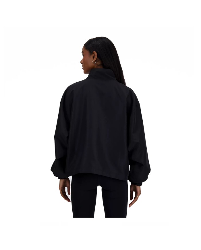 NEW BALANCE GIACCA SPORTIVA DONNA WOVEN JACKET OVERSIZED BLACK WJ41500BK 125