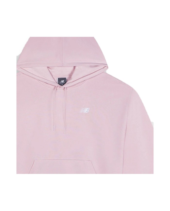 NEW BALANCE FELPA DONNA ESSENTIALS FRENCH TERRY HOODIE SMALL LOGO ROSE SUGAR WT41507RSG 125