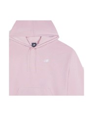 NEW BALANCE FELPA DONNA ESSENTIALS FRENCH TERRY HOODIE SMALL LOGO ROSE SUGAR WT41507RSG 125