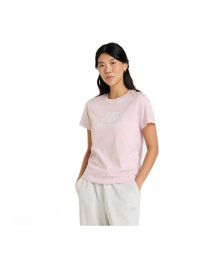 NEW BALANCE T SHIRT DONNA ESSENTIALS GRADIENT LOGO ROSE WT41520RSG 125