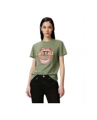 PINKO T-SHIRT JERSEY LIPS RACE VERDE 125