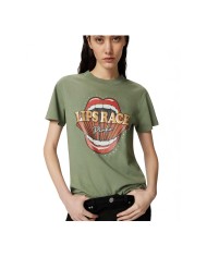 PINKO T-SHIRT JERSEY LIPS RACE VERDE 125